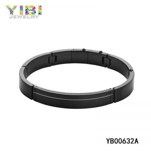 black surgical stainless steel bangle