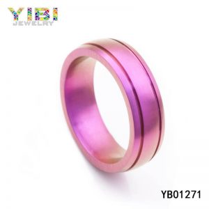 colored titanium wedding bands