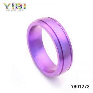 colored titanium wedding bands