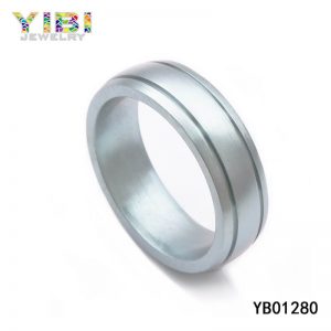 titanium brushed wedding band