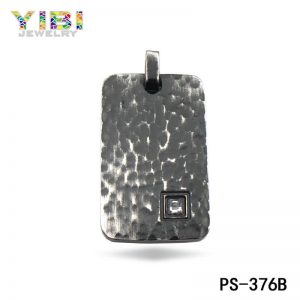 Hammered Surgical Stainless Steel Antique Pendants