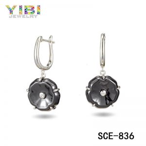 high-tech ceramic black earrings