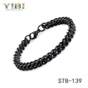 Black Plated Classic Stainless Steel Chain Bracelet