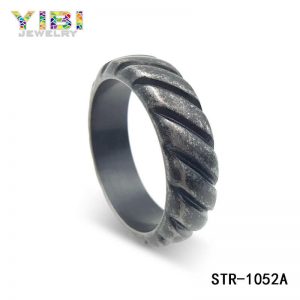 Surgical Stainless Steel Antique Mens Rings