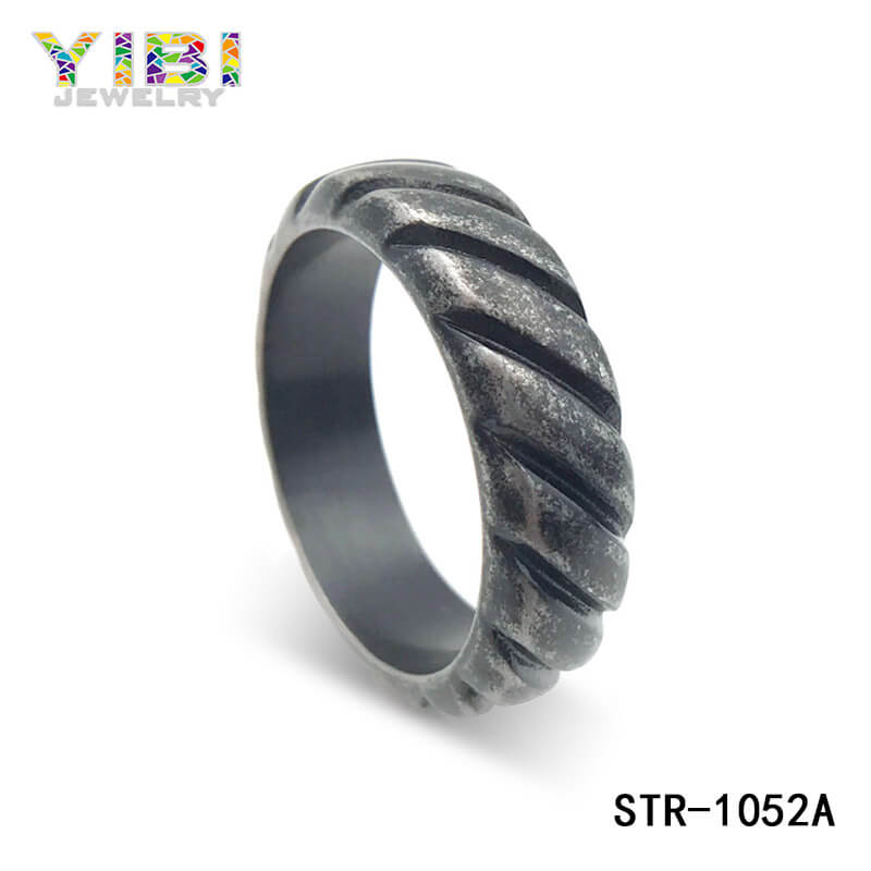 Stainless Steel Antique Mens Rings