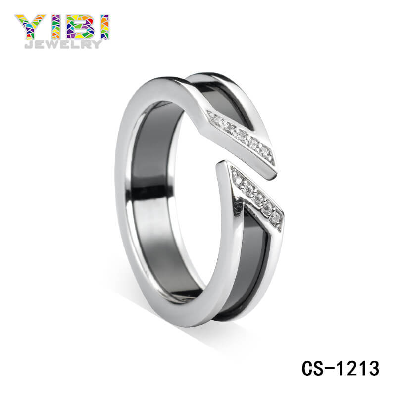 925 sterling silver ceramic ring