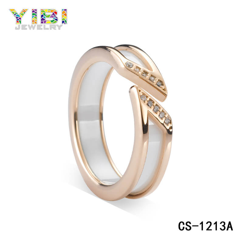 925 Sterling Silver Ceramic Ring | Ceramic Jewelry Factory China