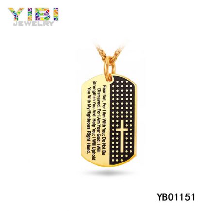 gold plated mens stainless steel jewelry pendant