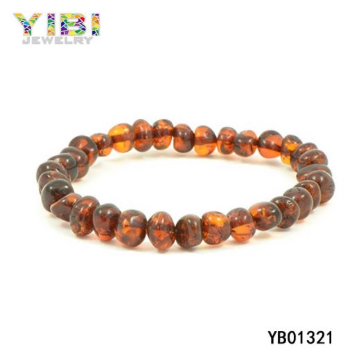 Baltic Amber Beaded Stretch Bracelets