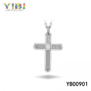 stainless steel cross pendant