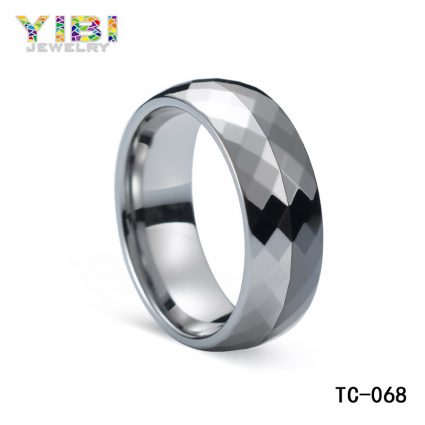 multi-faceted men's tungsten carbide rings