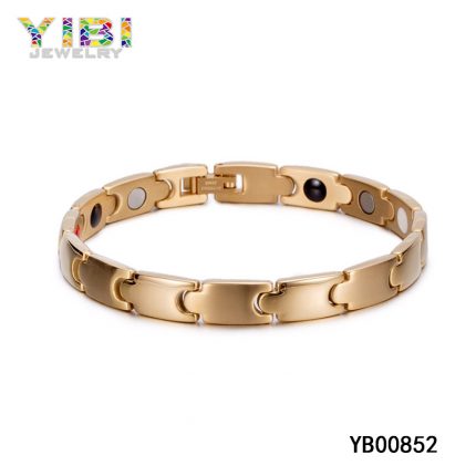 gold plated titanium germanium bracelet