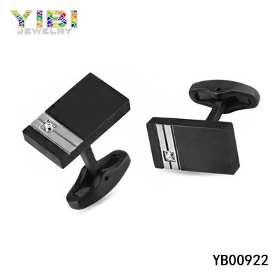 Black Surgical Stainless Steel Cufflinks Factory