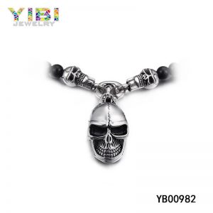 Modern Surgical Stainless Steel Skull Jewelry Necklace