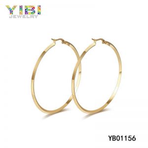 Gold Plated Surgical Stainless Steel Hoop Earrings