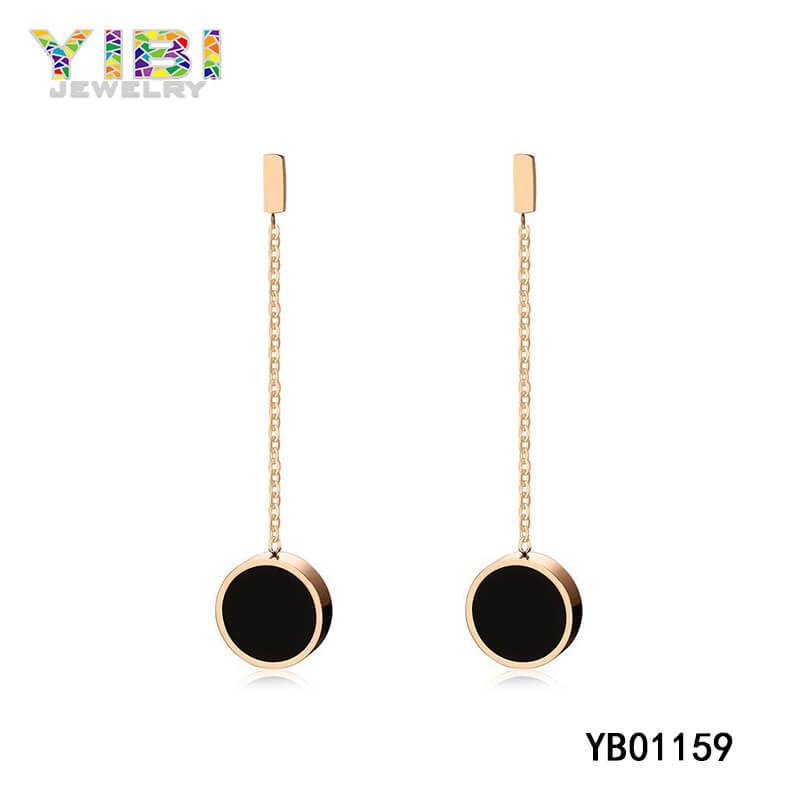 surgical stainless steel drop earrings