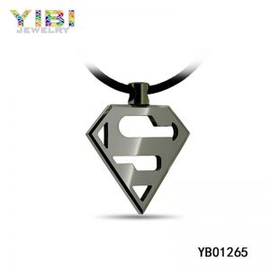 Black Plated Modern Men’s Tungsten Carbide Pendant