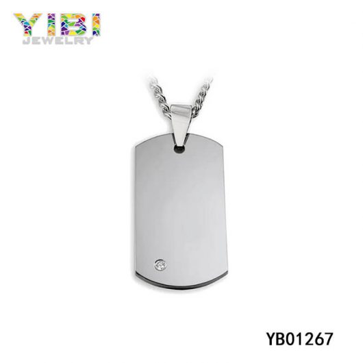 Tungsten Dog Tag Pendant Big Picture Show