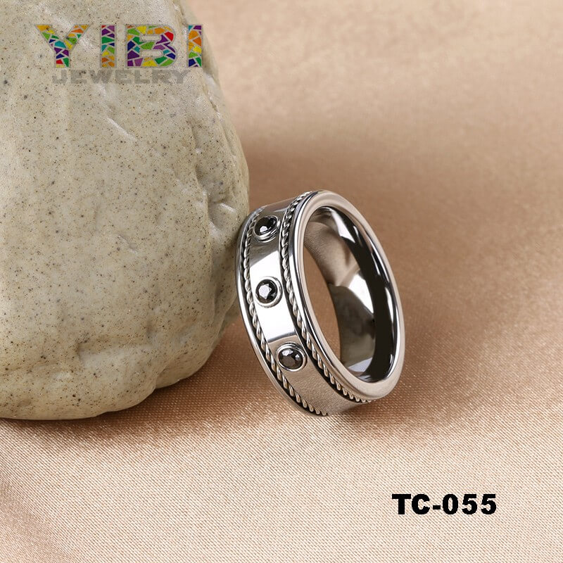 6MM Gold Plated Tungsten Carbide Wedding Band - Half Dome Classic Ring, Size 5, Comfort Fit