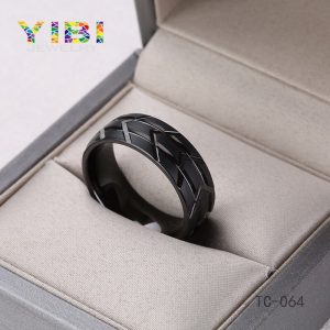 Brushed Tungsten Carbide Ring