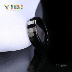 Faceted Tungsten Carbide Ring