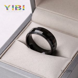 Faceted Tungsten Ring