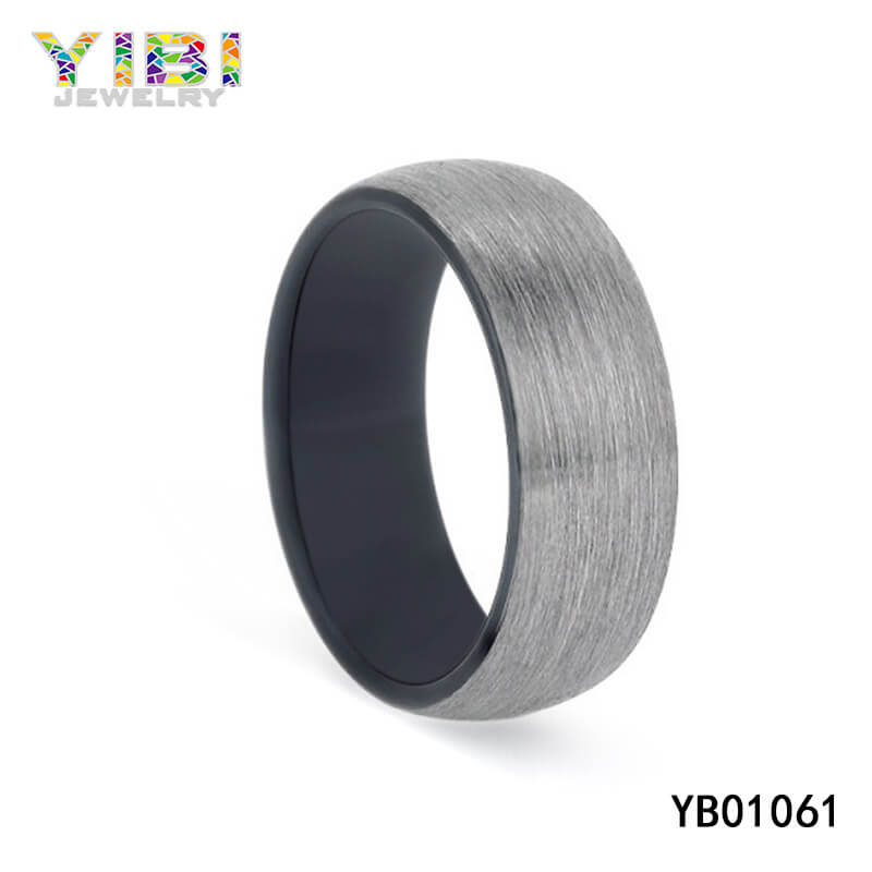 Dome Tungsten Carbide Wedding Band