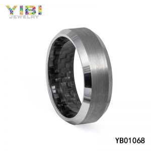 Brushed Tungsten Carbide Ring