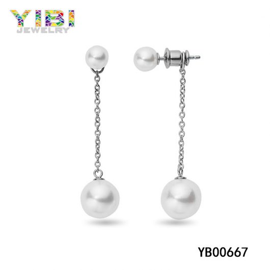 316L Stainless Steel Pearl Earrings Manufacturer