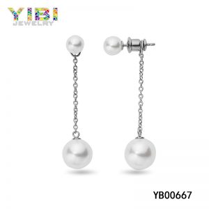 316L Stainless Steel Pearl Earrings & Pearl Jewelry