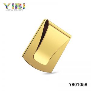Surgical Stainless Steel Money Clip With Gold Plated