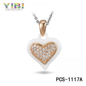 Ceramic Jewelry Factory High-tech Ceramic Heart Pendant