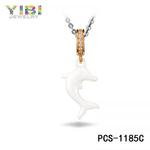 Ceramic Jewelry Supplier High-tech Ceramic Dolphin Pendant