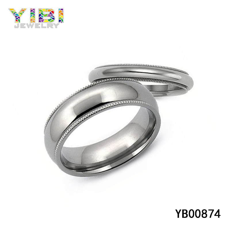 High-Polished Domed Titanium Ring