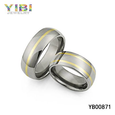 Titanium Gold Rings