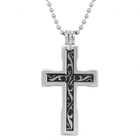 Moyozz Men's Celtic Norse Turquoise Cross Stainless Steel Necklace - Gothic Pendant