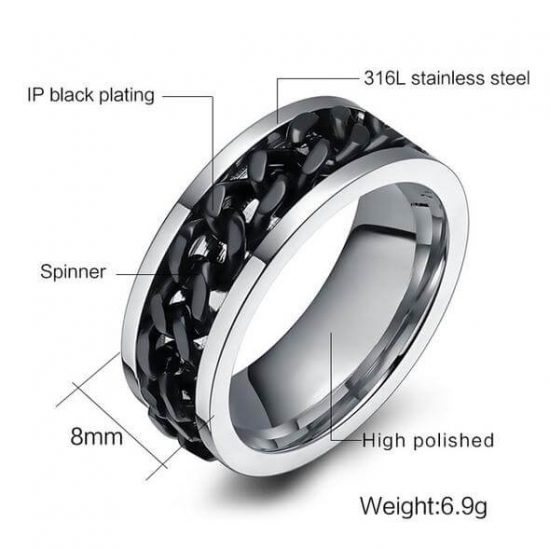 316L Stainless Steel Spinning Chain Rings Manufacturer