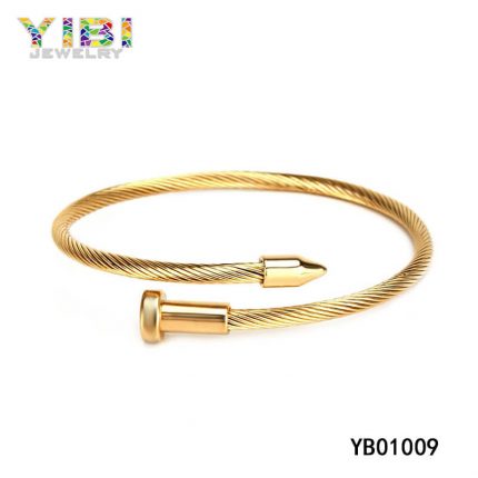 Gold Plated Stainless Steel Cable Jewelry