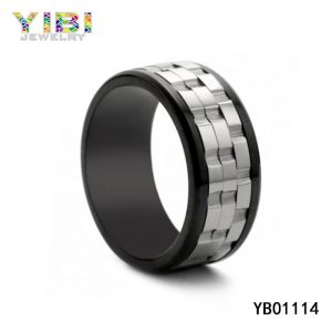 Gear Style Surgical Stainless Steel Spinner Ring