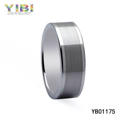 Brushed Tungsten Carbide Ring