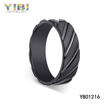 Unique Carved Tungsten Rings