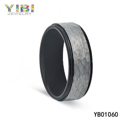 Hammered Tungsten Carbide Bands