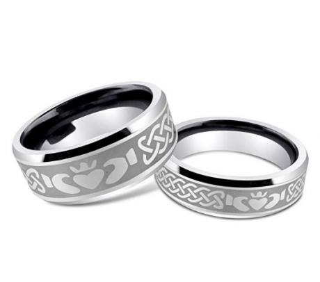 Celtic Claddagh Tungsten Ring